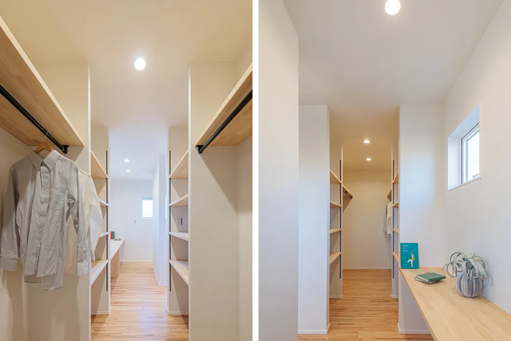 生活の流れを美しく整えるウォークインクローゼット